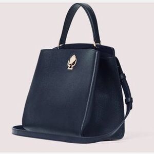 KATE SPADE Romy Medium Leather Satchel, With Cross-Body Straps, EUC